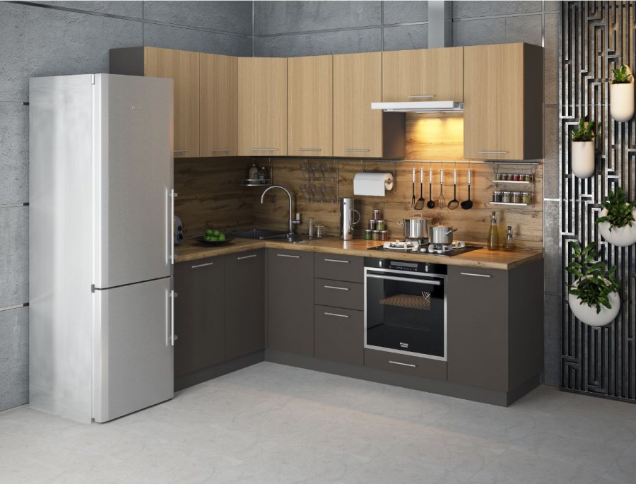 Кухня Модерн графит