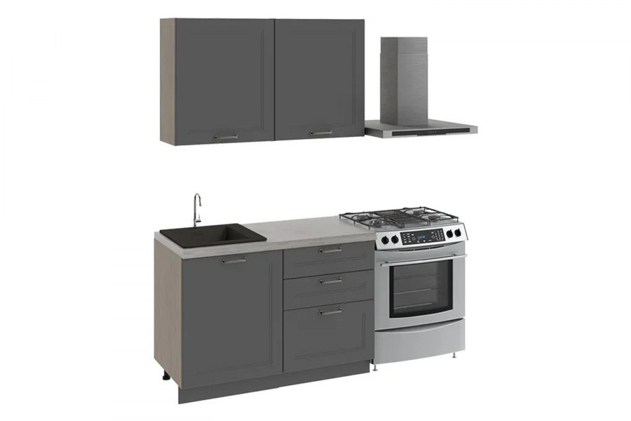 ТРИЯ кухня Одри серый шелк