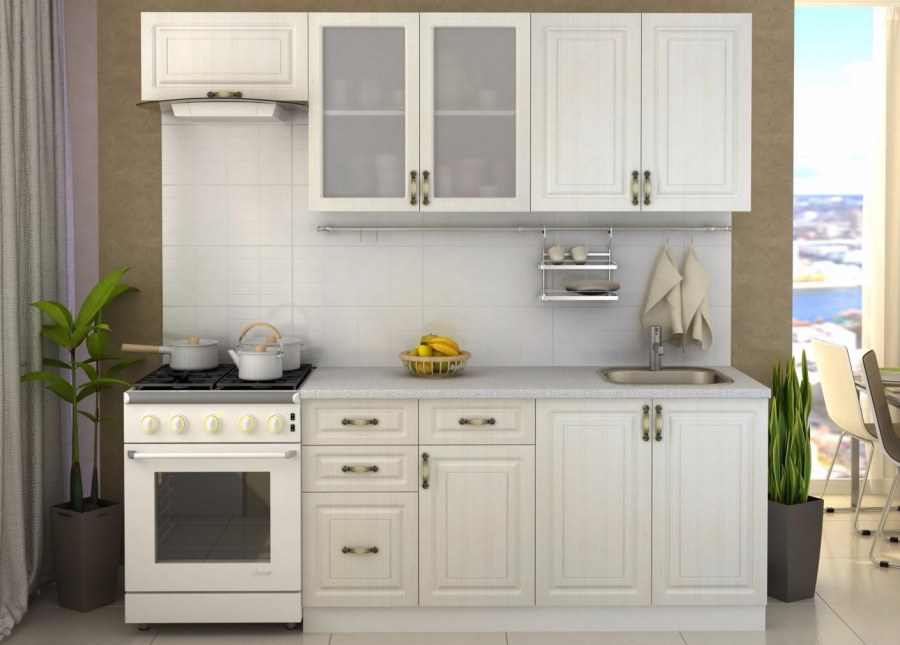 Кухня модульная Виктория Сандал белый