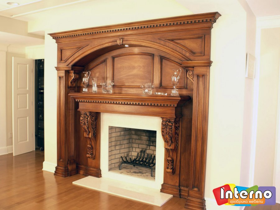 Деревянный камин