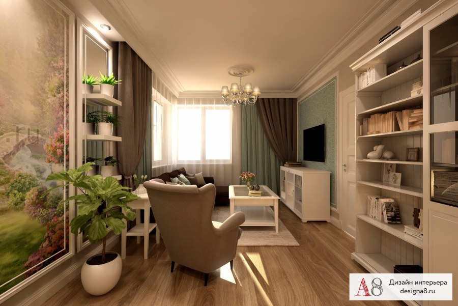 И интерьеры квартиры 68 кв