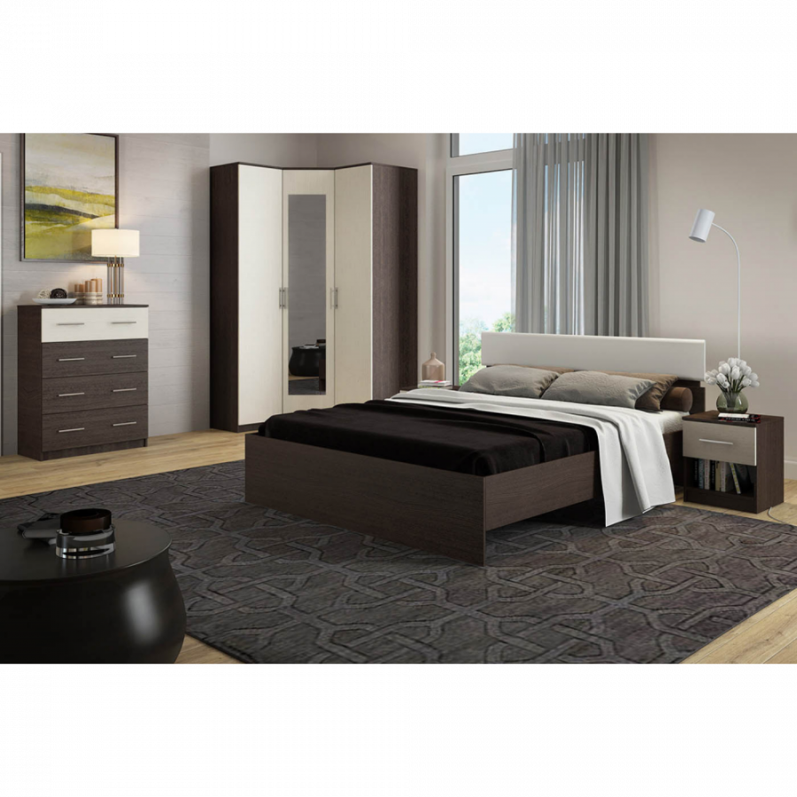 Шкаф-пенал Светлана 2200х450х540 венге/дуб молочный