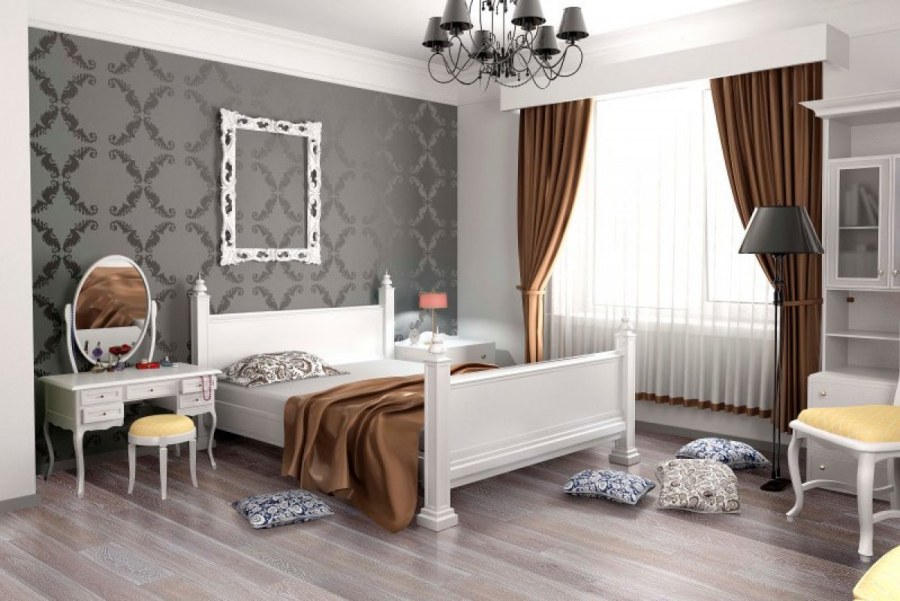 Обои компаньоны в интерьере спальни