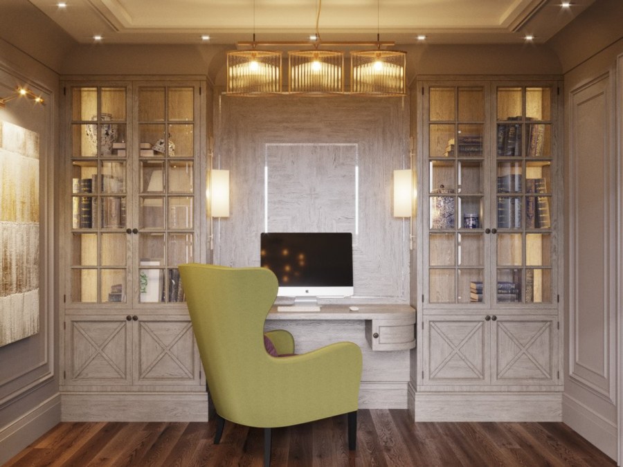 Неоклассика в интерьере кабинет
