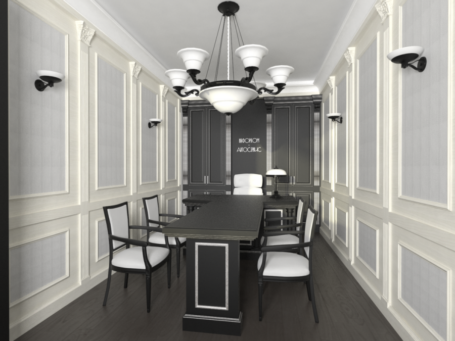 Кабинет директора в неоклассическом стиле