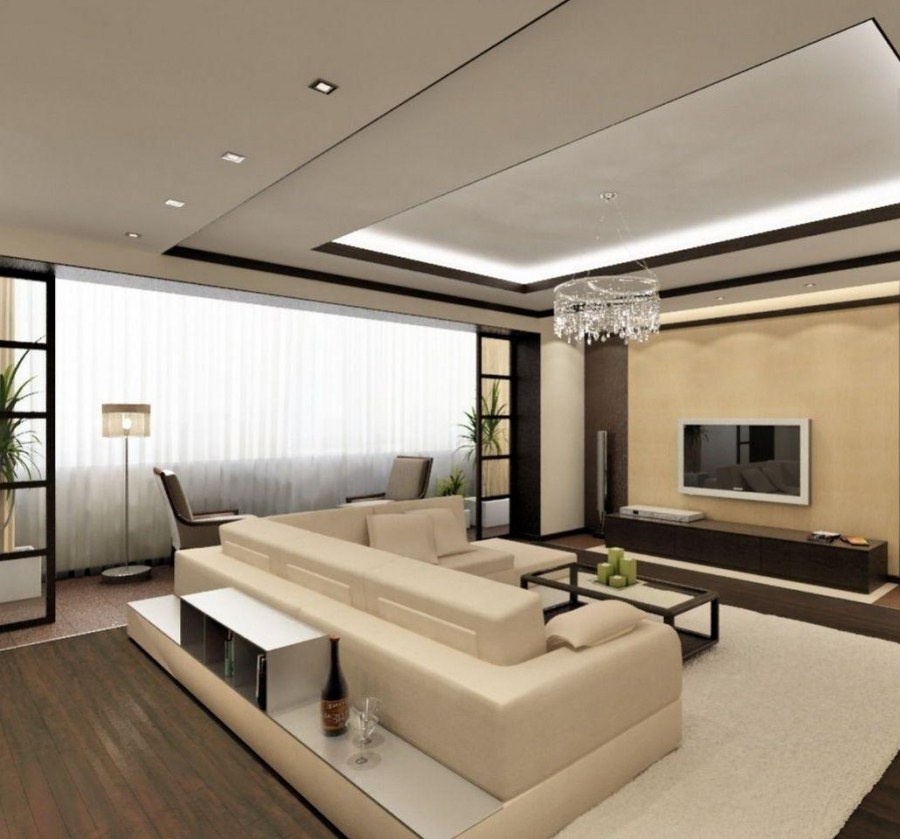 Гостиная в современном стиле в доме