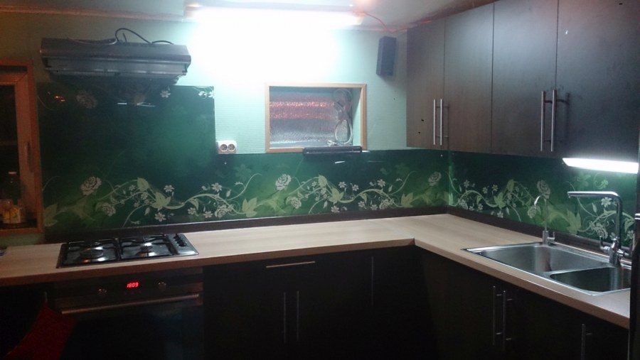 Фартук для кухни папоротник