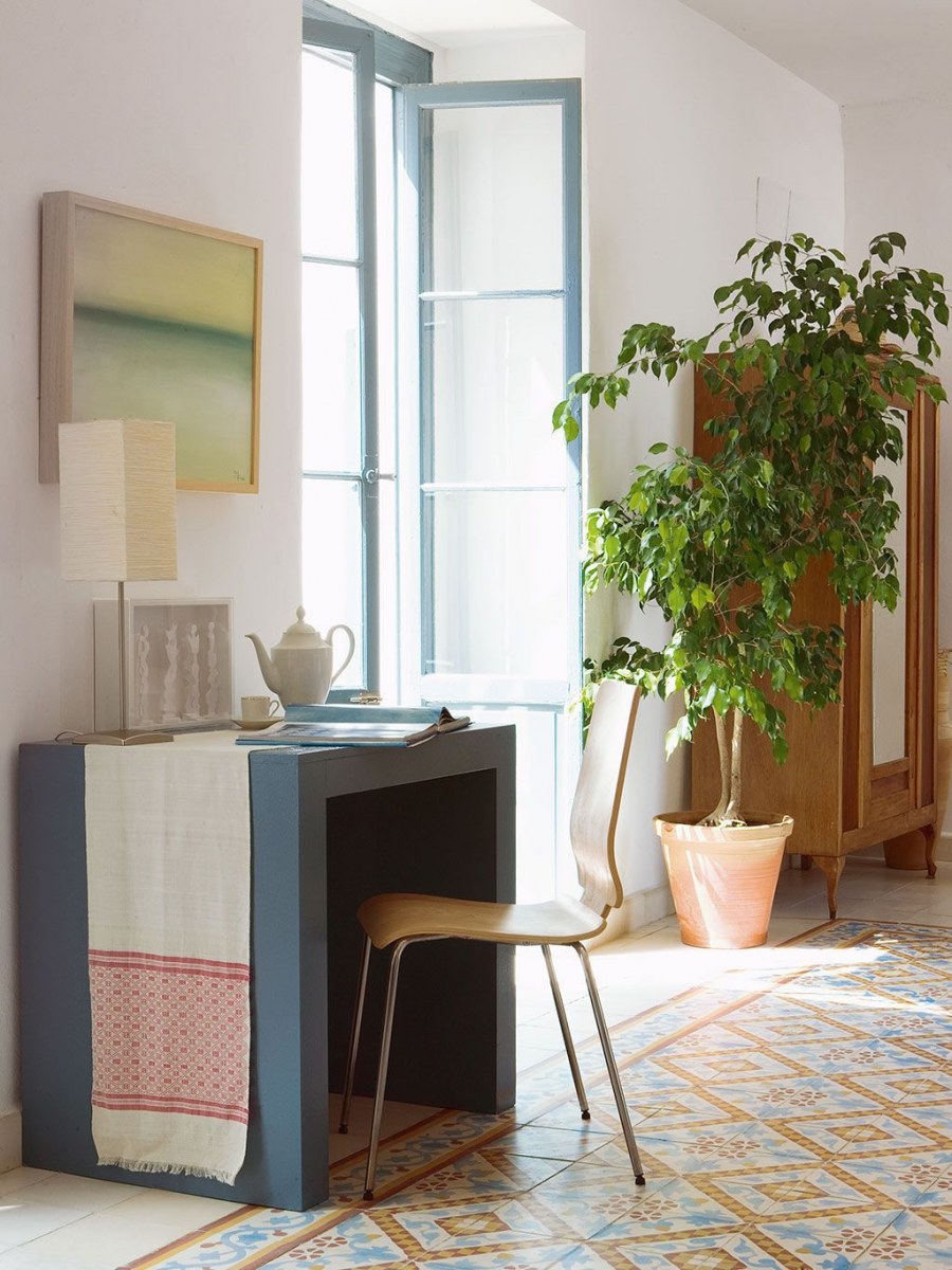 Фикус Бенджамина акварель