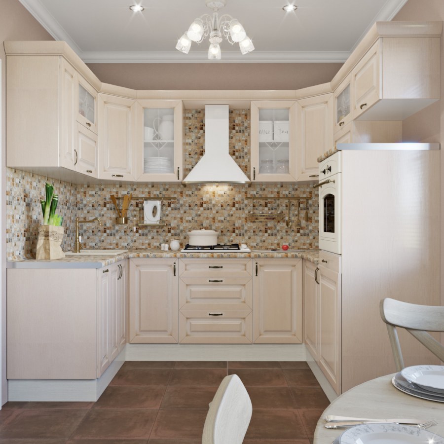 Кухни кофейно молочного цвета