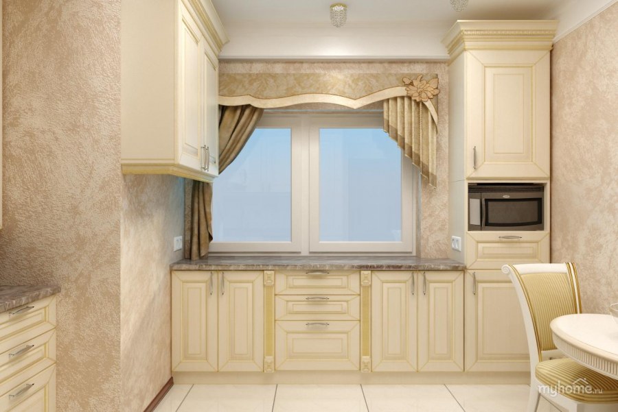 Бежевые кухни маленькие