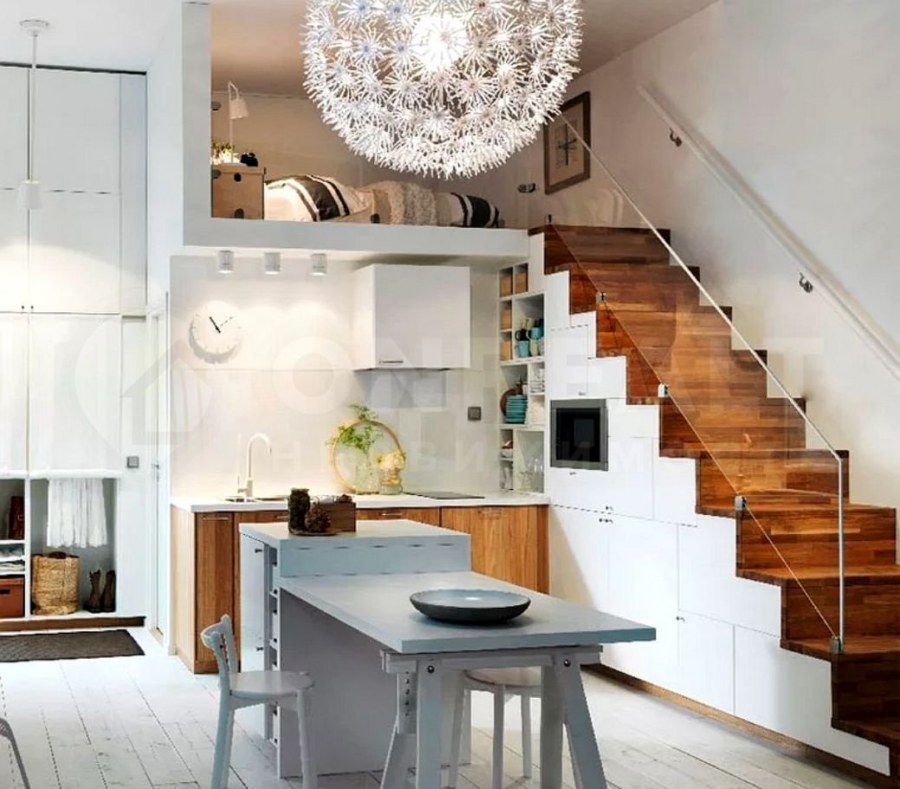 Двухуровневая студия в стиле лофт 20 м2