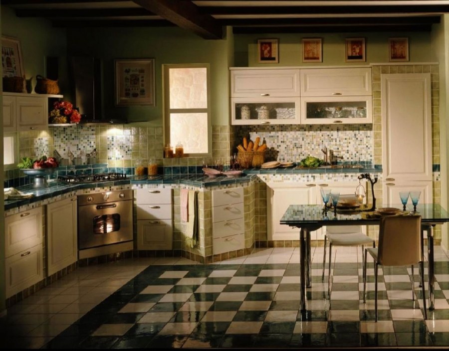 Стиль гранж в интерьере кухни