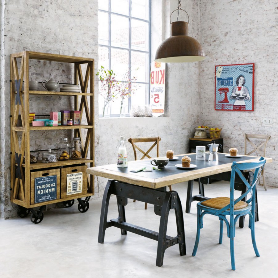 Стиль лофт с винтажной мебелью