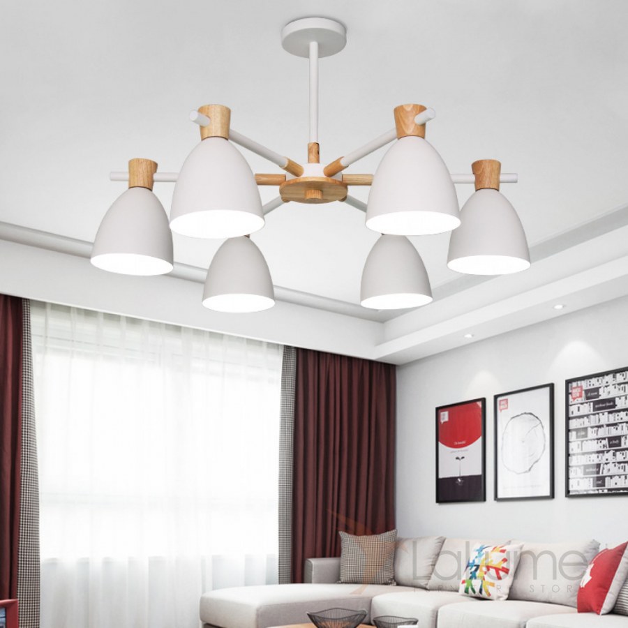 Потолочная люстра Folke 6 Gray