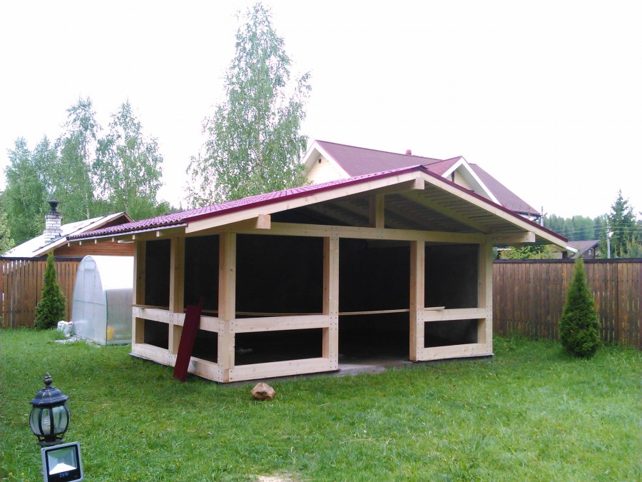 Беседка в стиле Тимбер фрейм