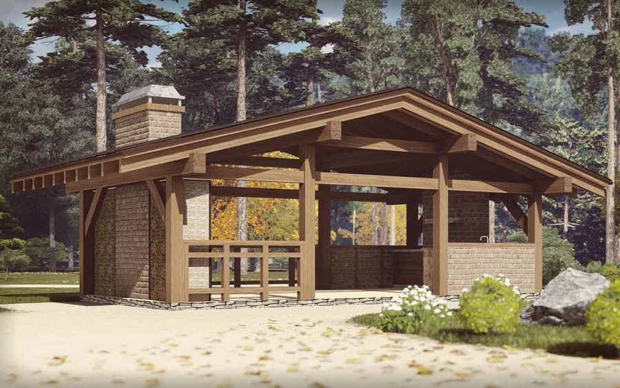 Проект беседки Тимбер фрейм