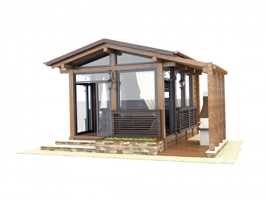 Веранда над прудом