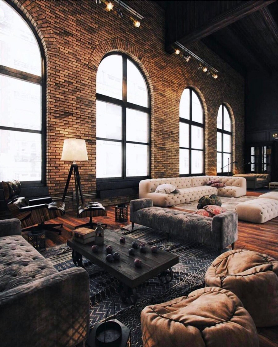 Интерьер в стиле лофт Индастриал