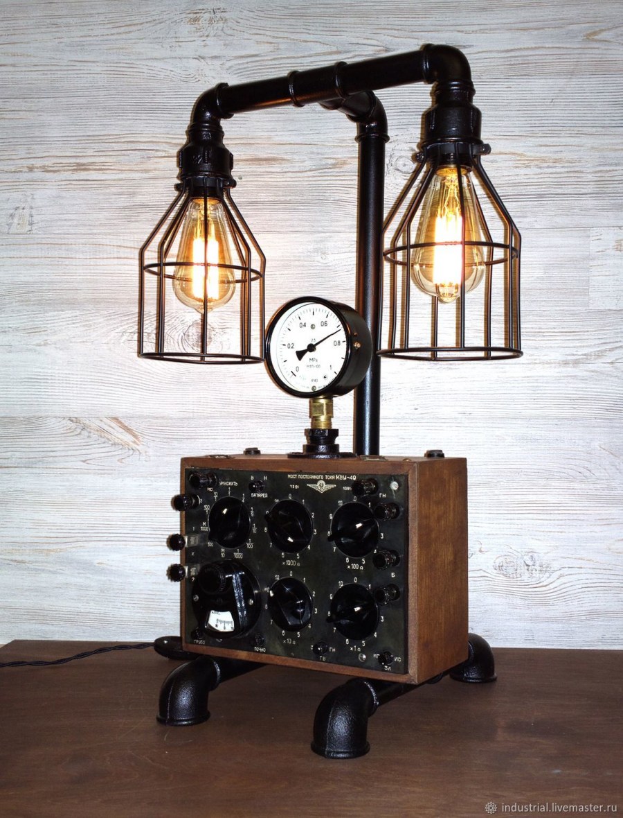 Лампа настольная ретро лофт