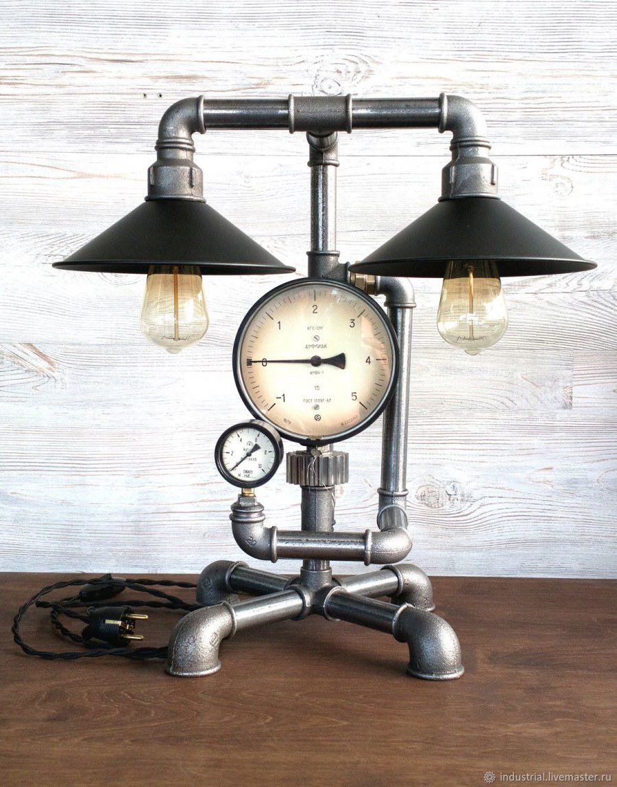 Настольная лампа в стиле лофт