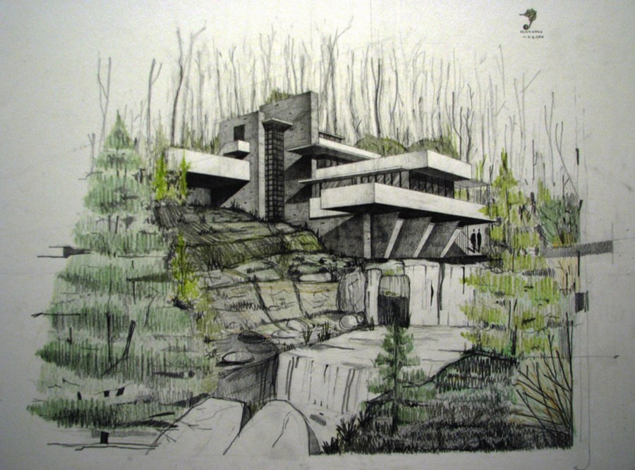 Дом над водопадом Райт отмывка