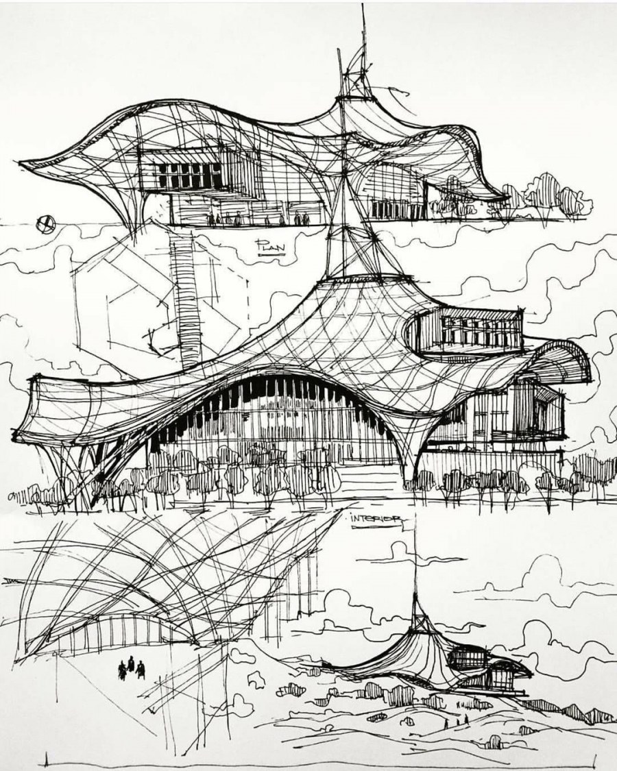 Эскиз идея в архитектуре