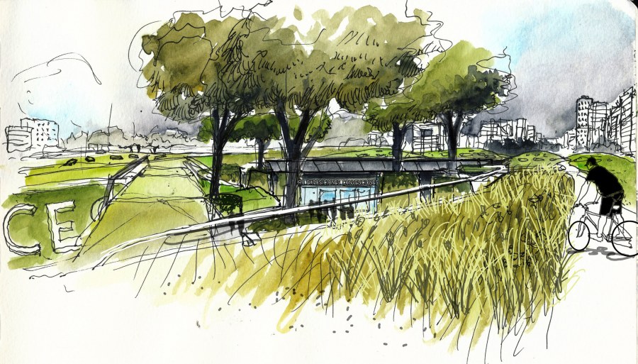 Людное место Наброски