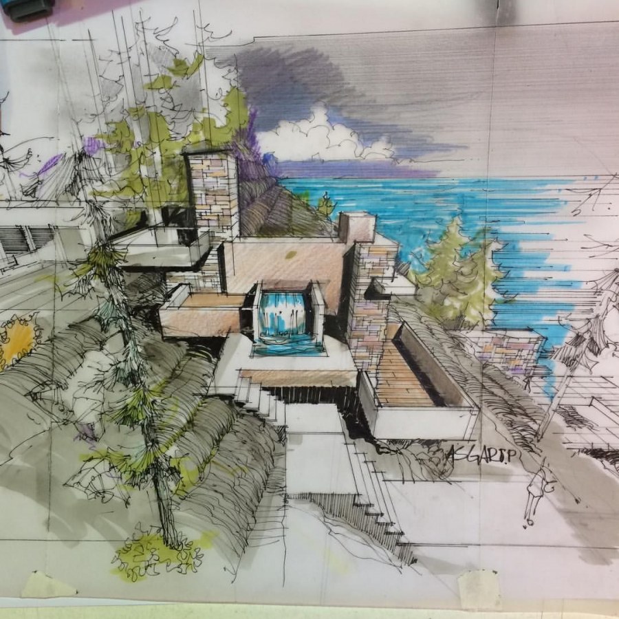 Разрез Ландшафтная архитектура