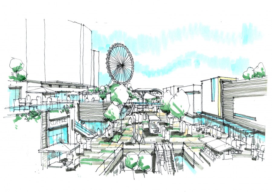 Клаузуры с шестиугольниками парка