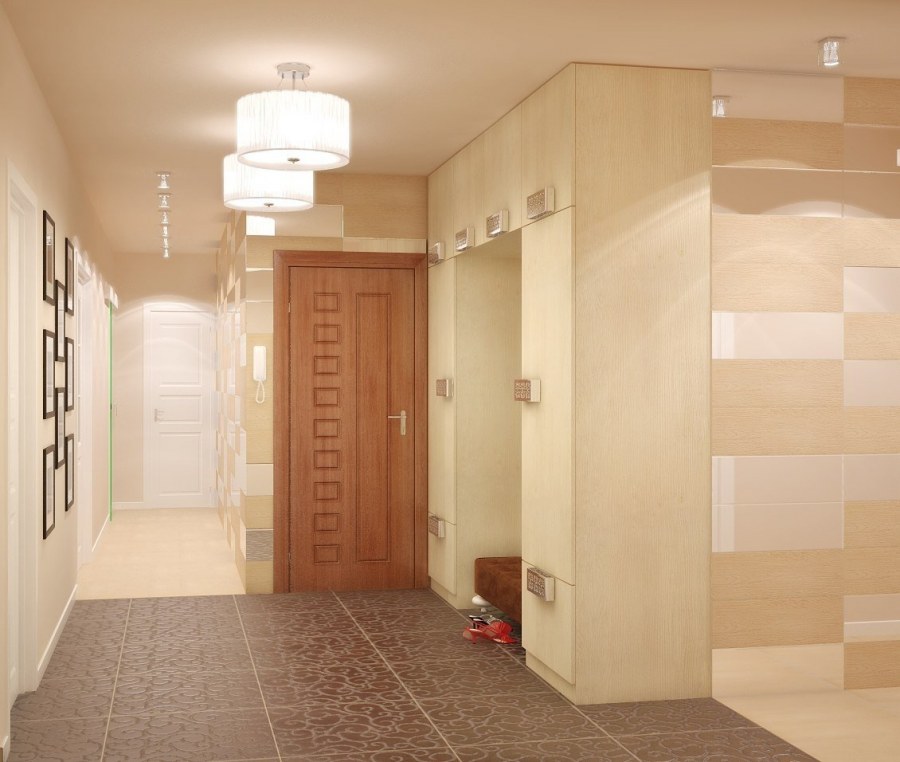 Маленькая бежевая прихожая