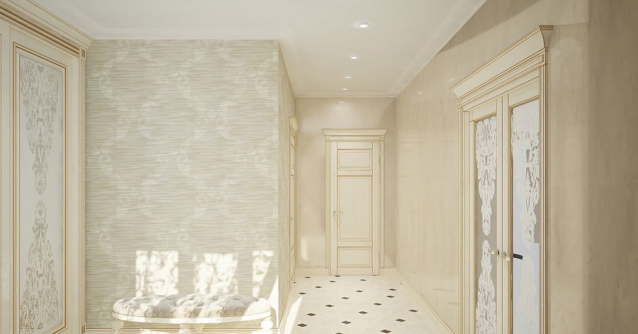 Светлые обои в коридор