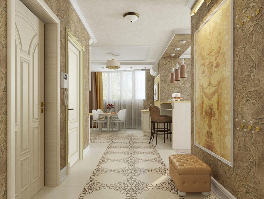 Классический интерьер двухкомнатной квартиры