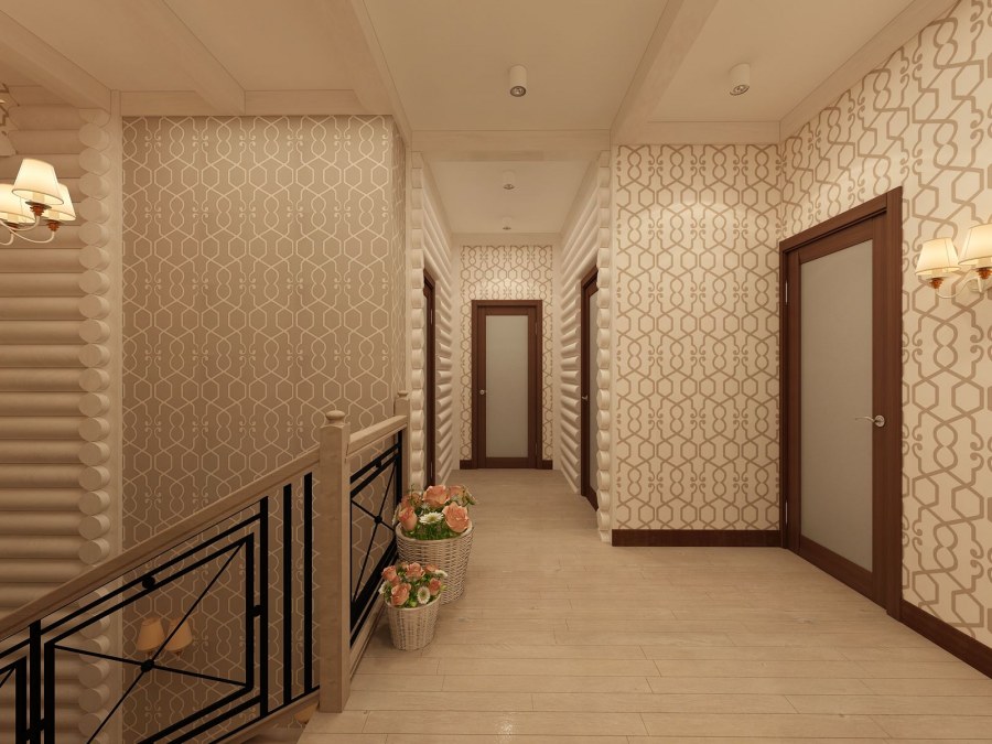 Обои компаньоны в интерьере прихожей