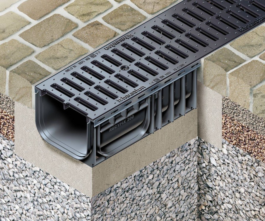 Лоток ливневой канализации d100