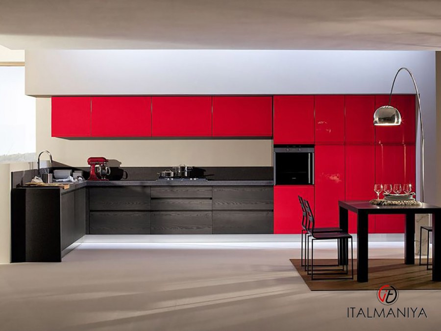 Кухни Scavolini красное дерево
