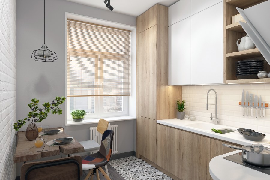 Малогабаритные кухни в скандинавском стиле