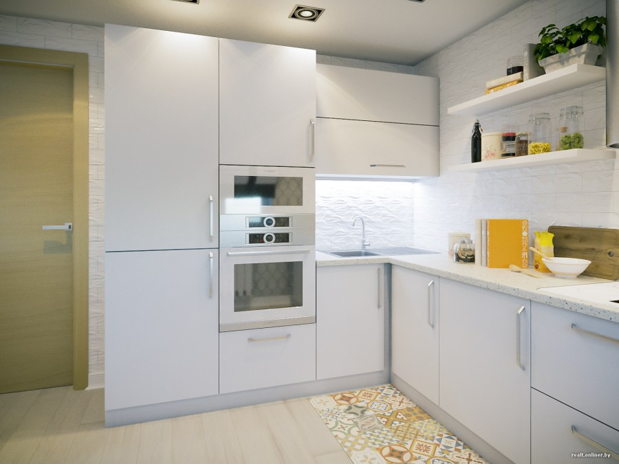 Кухня 10 метров в стиле Сканди