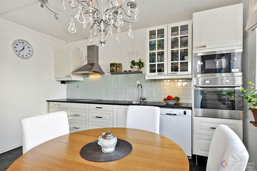 Кухня буквой г в скандинавском стиле