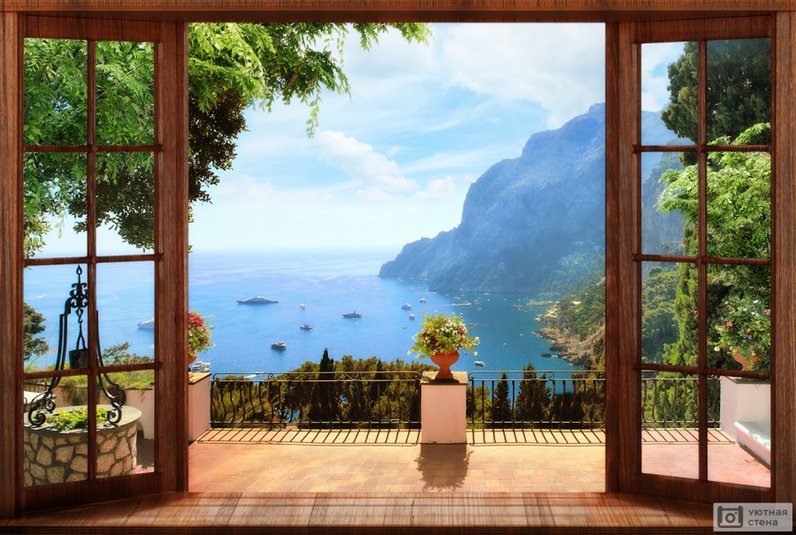 Окно с красивым видом