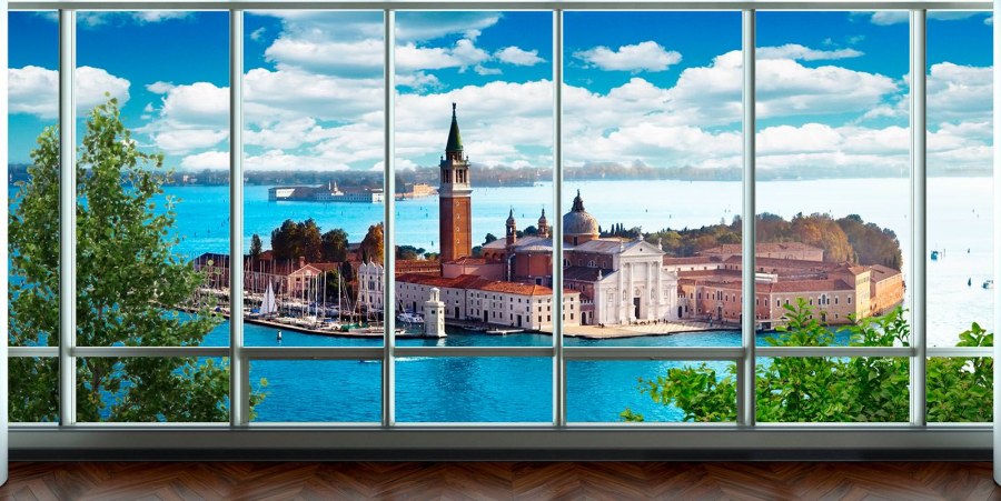 Панорамные фотообои вид из окна