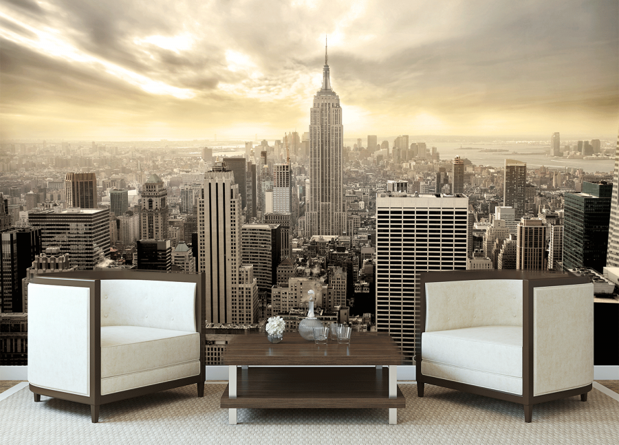 Панорамные фотообои в интерьере