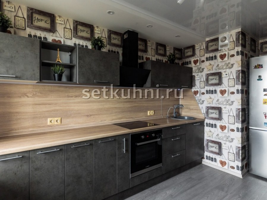 Кухня сосна лофт Леруа