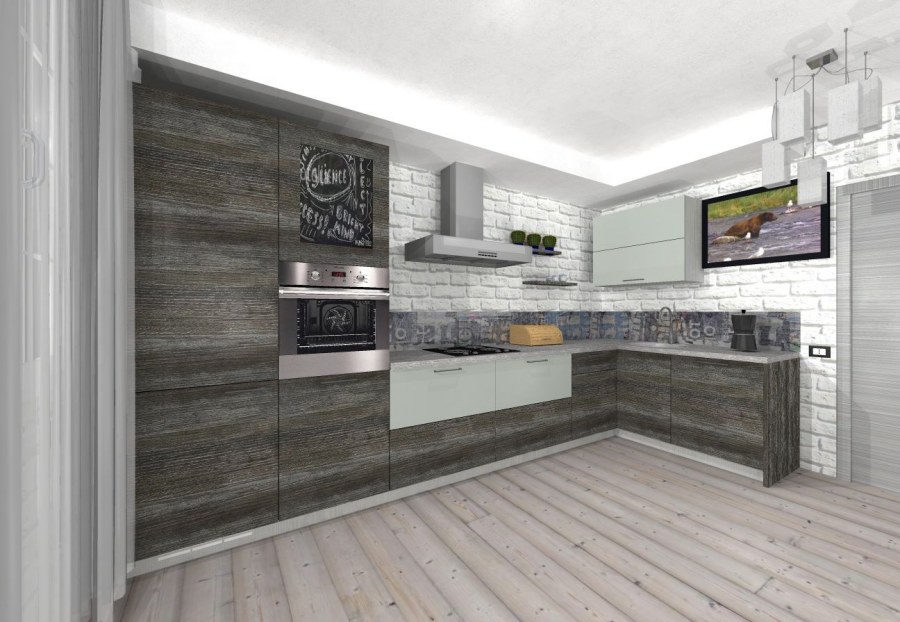 Кухня в стиле лофт Леруа Мерлен