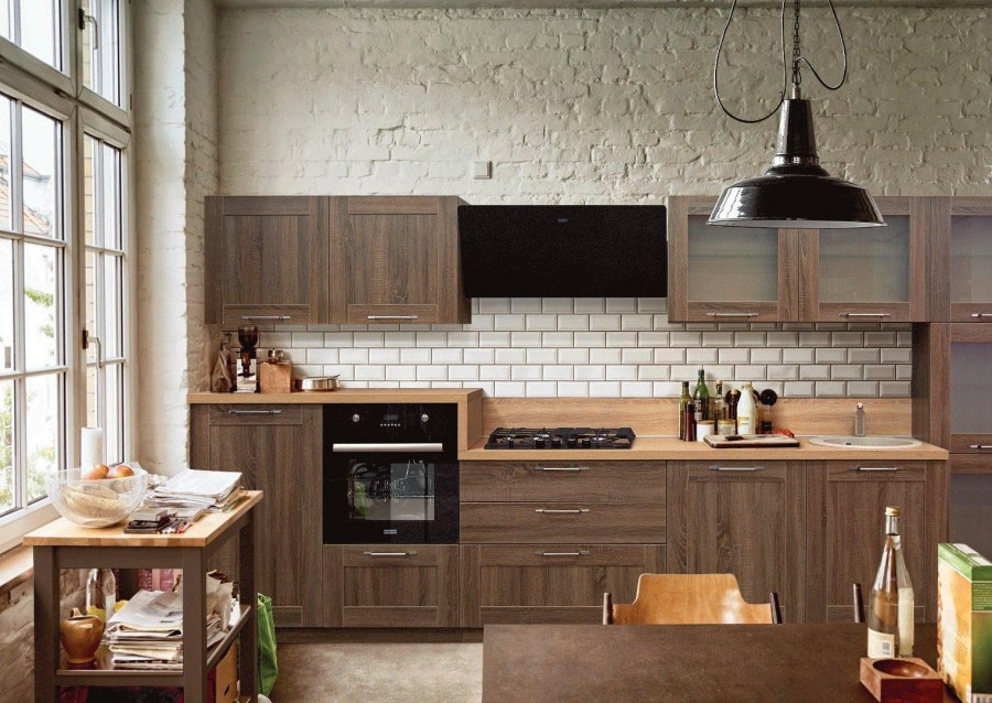 Кухня Шервуд дуб сонома темный