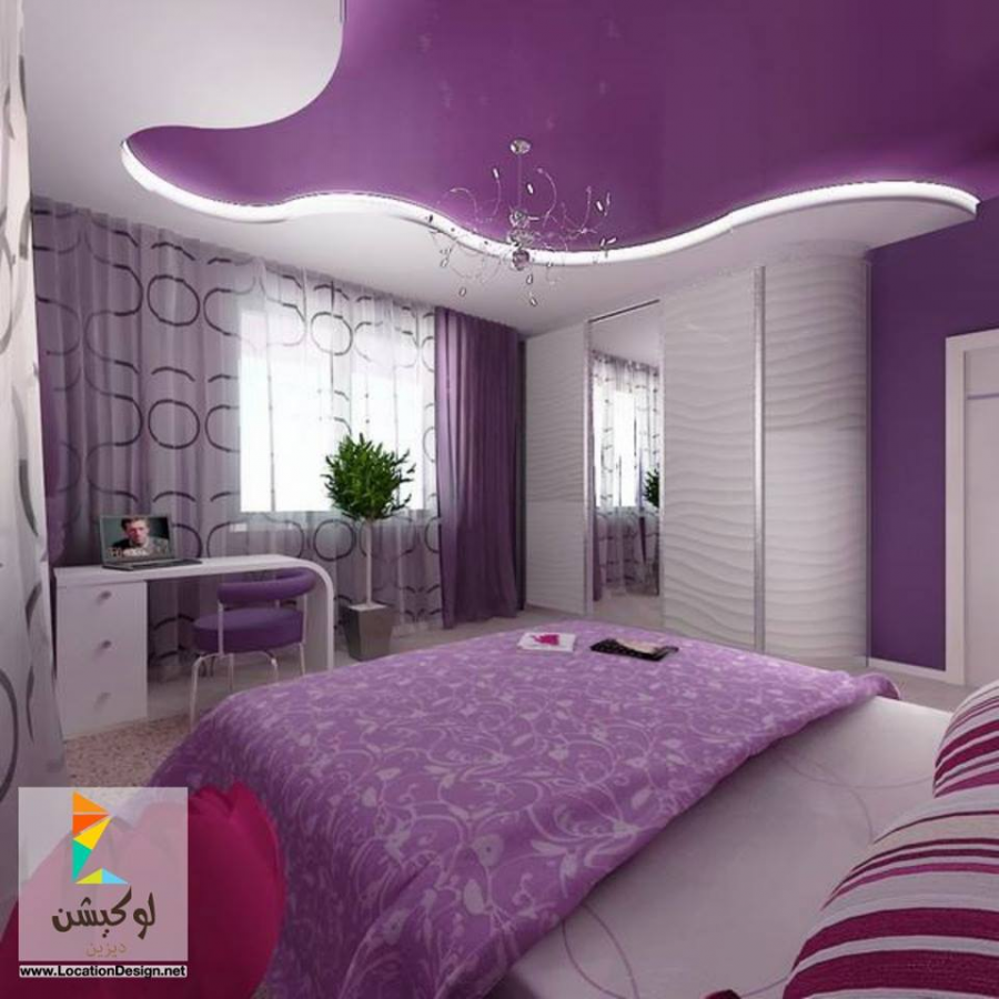 Спальня в лиловых тонах