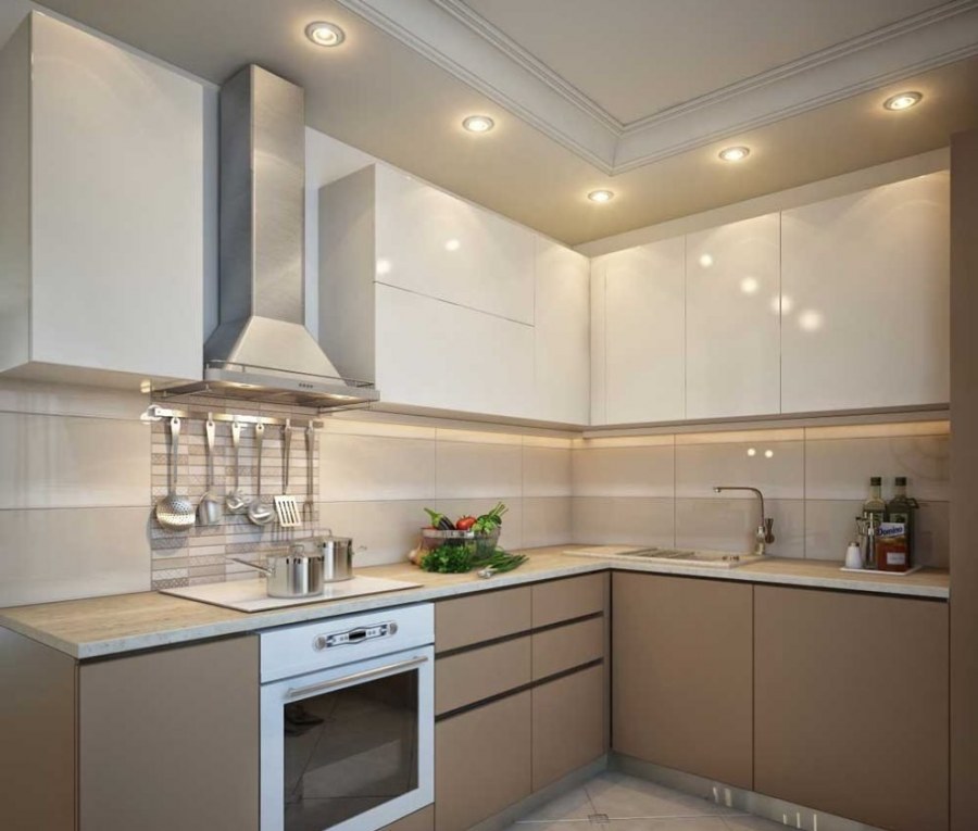 Бежевые кухни