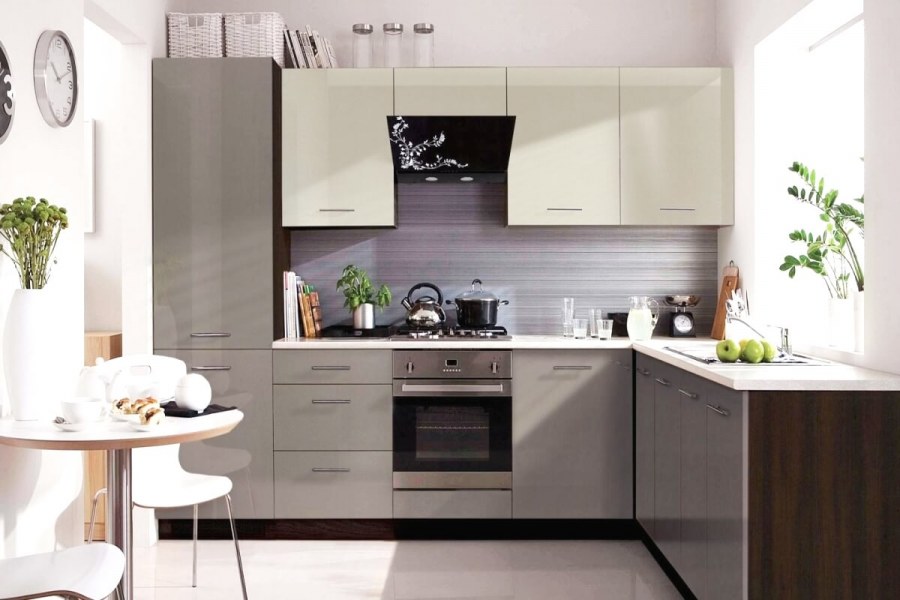 Кухня в сером цвете