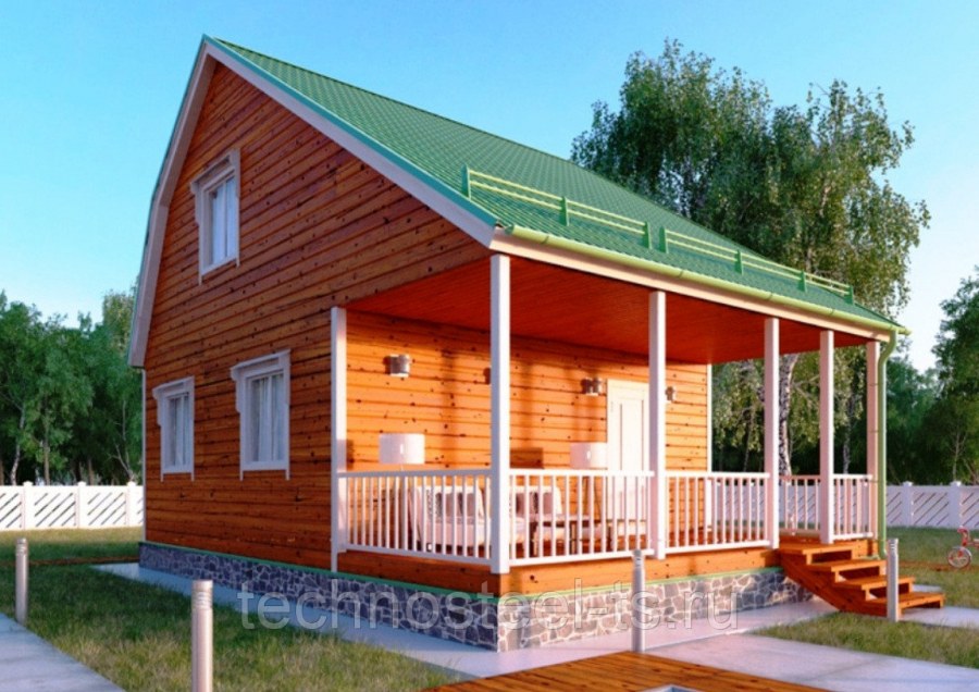 Каркасный дачный дом