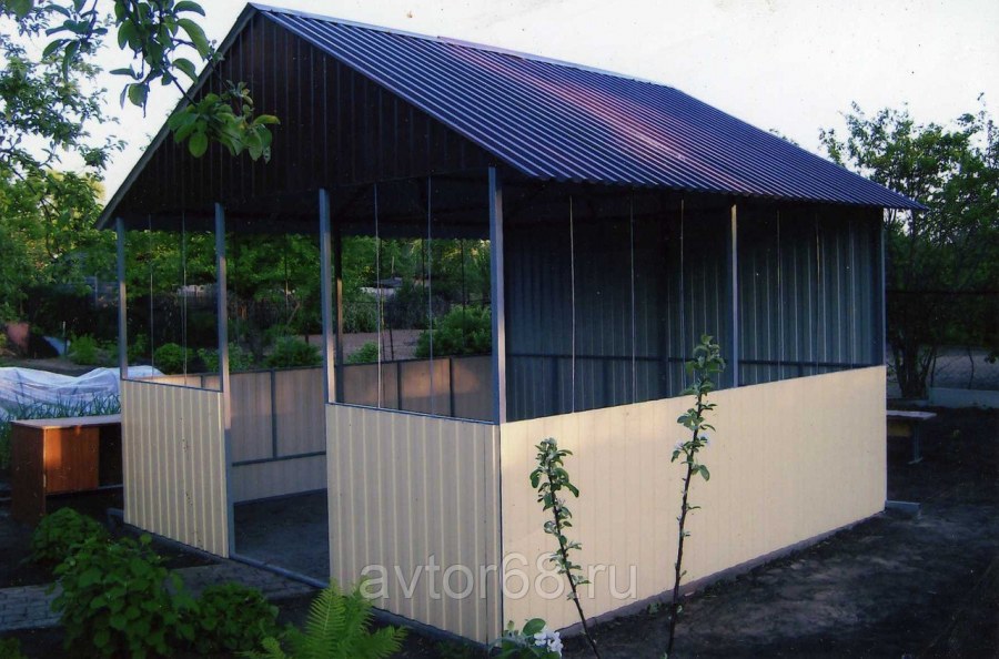 Беседка металлопрофиль