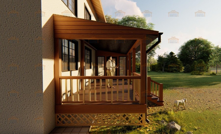 Терраса к дому под ключ проекты